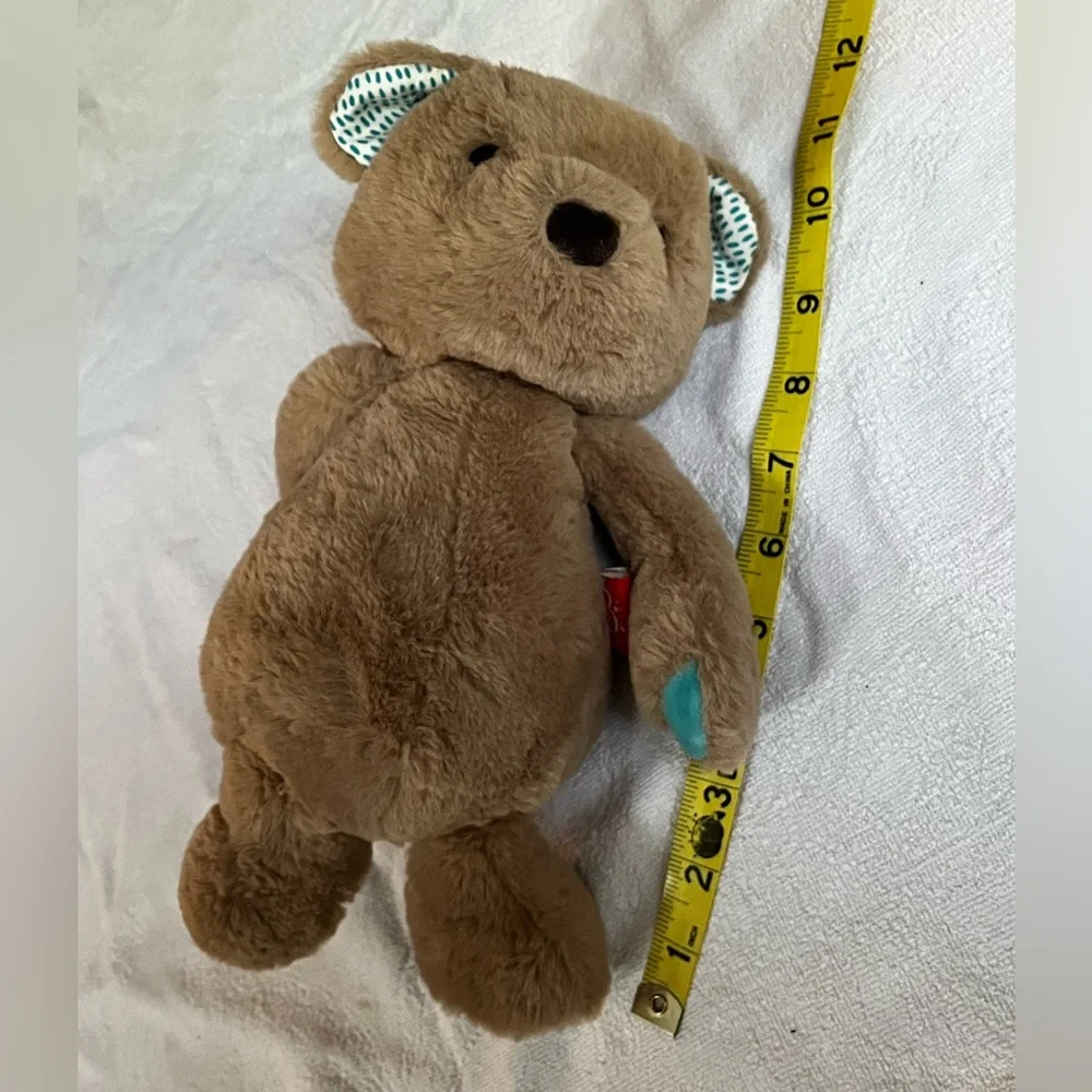 B Softies Teddy Bear Plush Brown Blue Turquoise Paws Stuffed Animal Toy